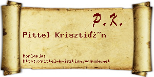 Pittel Krisztián névjegykártya