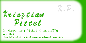 krisztian pittel business card